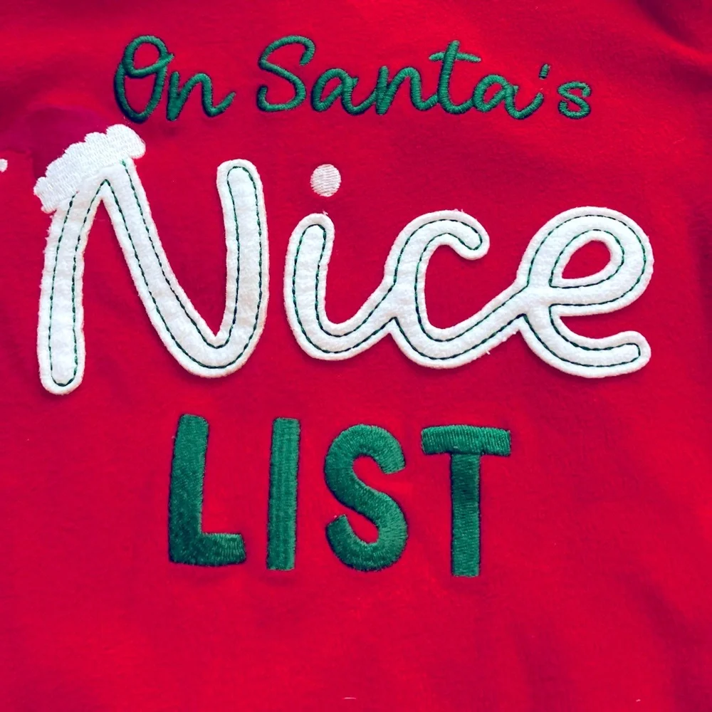 Christmas Fleece‎ Pajama Set Santa Milk Cookie Nice List XMas Eve 3T